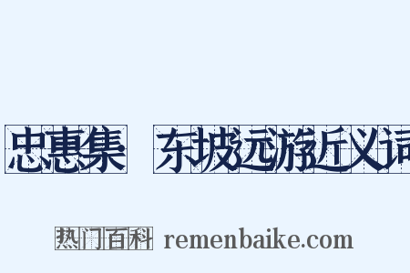 忠惠集·东坡远游近义词是什么意思的图片